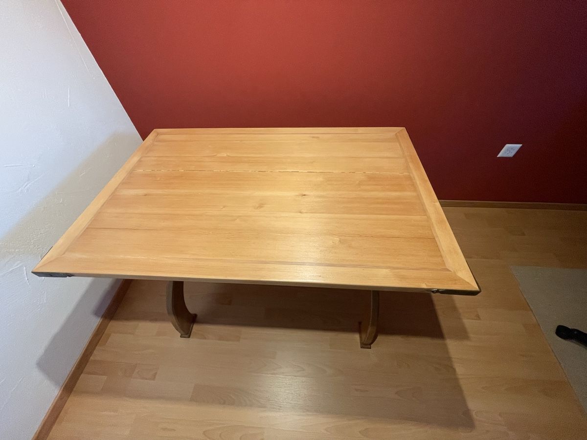 Tavoli: Bauern, Gasthoftisch mit Intarsien – Usato da Eiken venduto da garanoiri 9