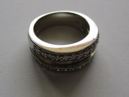Bague argent 925 avec petites pierres transparentes