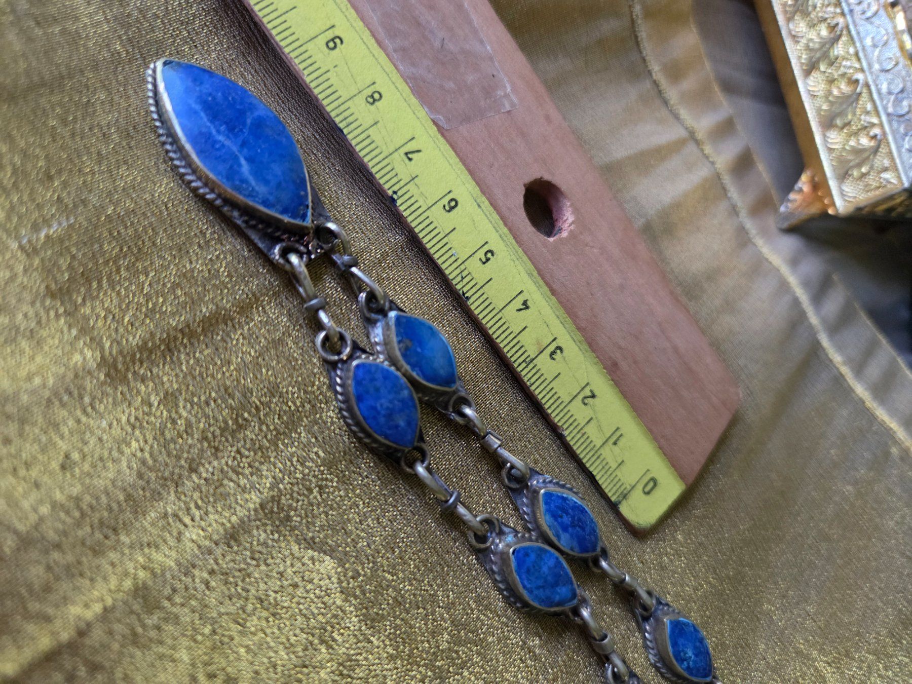 Ketten: Wunderschöne Halskette Collier mit edlem Lapislazuli Design – Gebraucht aus Basel von ivoli 5