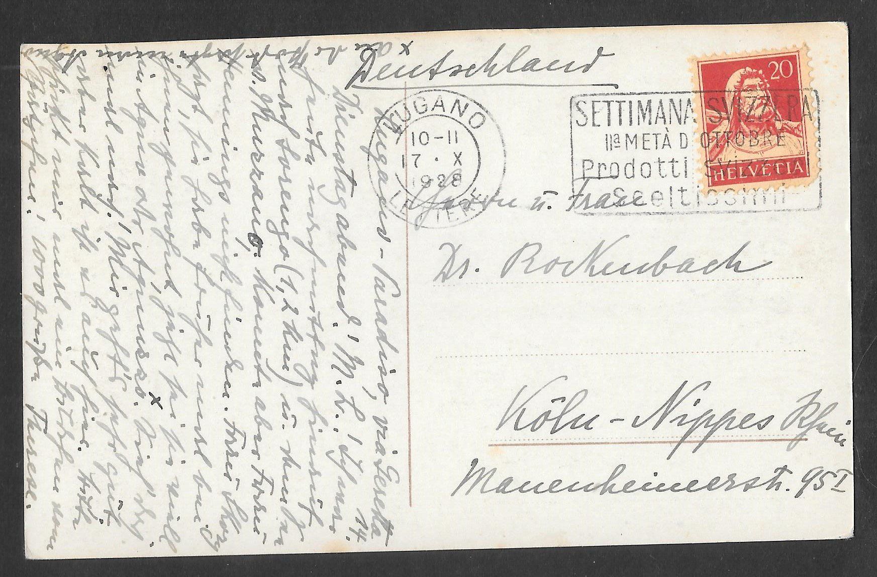 Cartoline postali: Lago di Muzzano visto da Sorengo – Usato da Olten venduto da clotaldi 1
