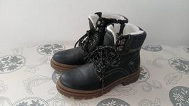 Damenboots schwarz Leder Marke Landrover