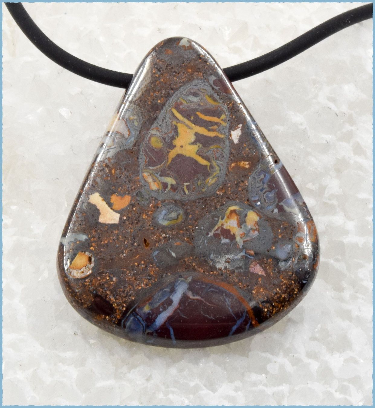 Ciondoli: Boulder Opal Anhänger mit Kautschukband – Nuovo e nell'imballaggio originale da Oberglatt ZH venduto da Goldfee1 3
