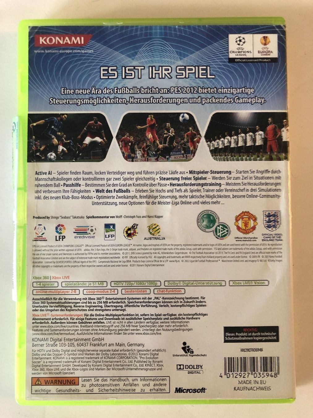 Microsoft Spiele: Pro Evolution Soccer 2012 für Xbox 360 – Gebraucht aus Kestenholz von Mad18 1