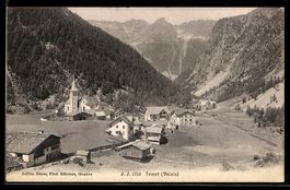 Trient, Ortsansicht aus der Vogelschau