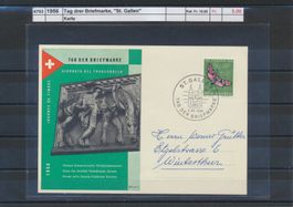 1956 Tag der Briefmarke, "St. Gallen", Karte