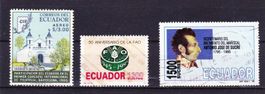 3 timbres Equateur - 1960-95 - Obl.