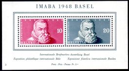 GEDENKBLOCK IMABA 1948 BASEL * MIT FALZSPUR * - EV31