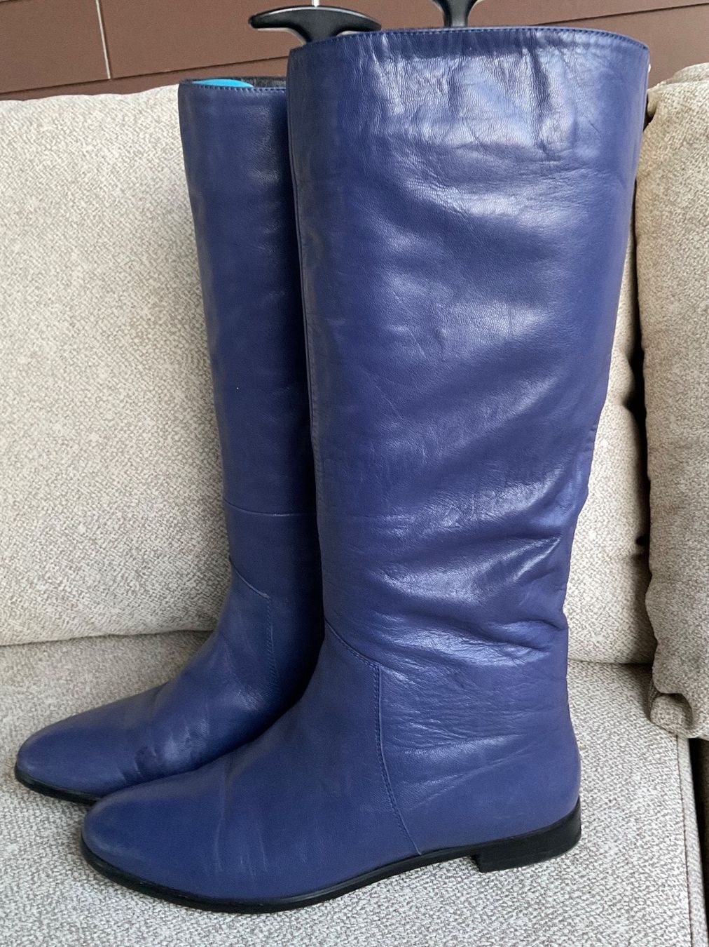 Damenschuhe: Leder Stiefel Gr 37 violett – Gebraucht aus Urdorf von alda02 3