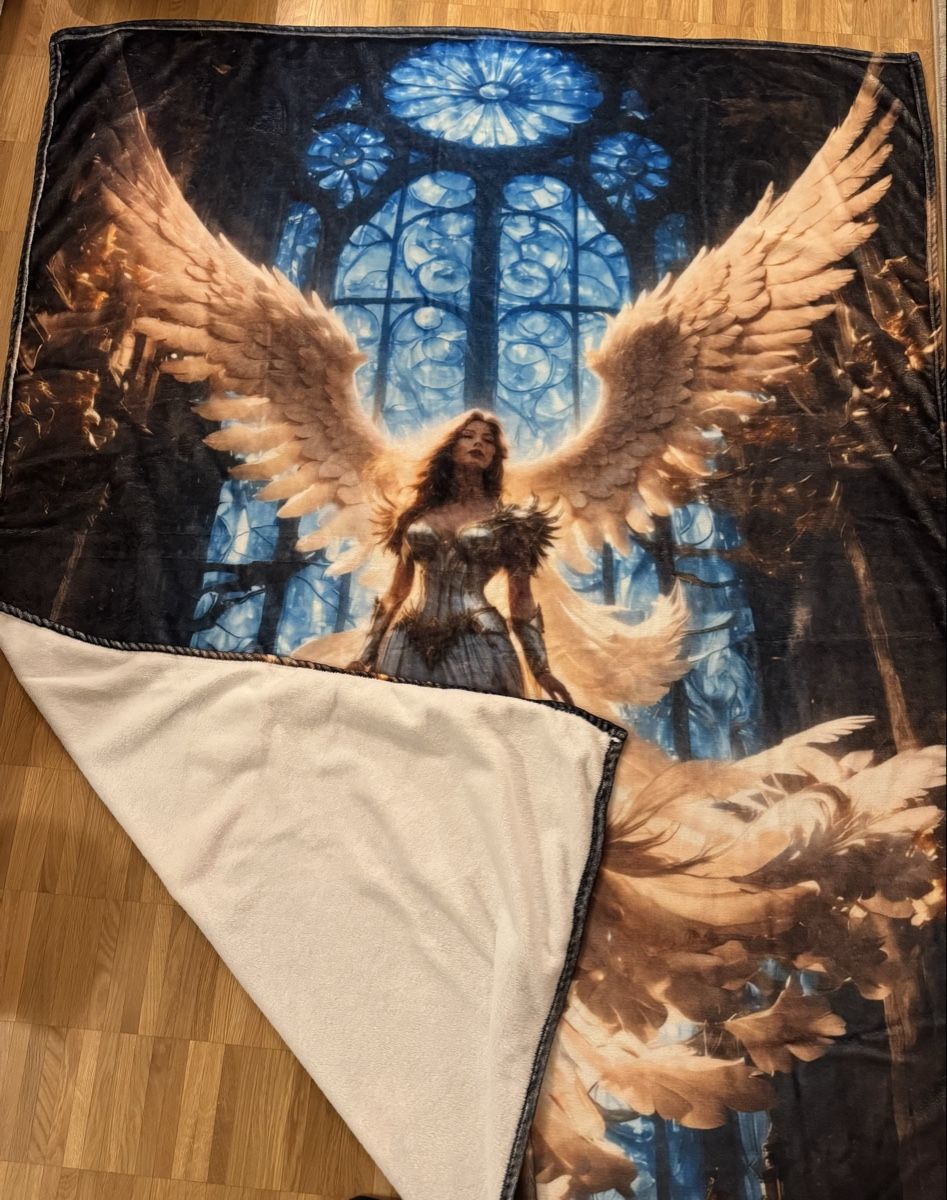 Coperte: Weiche Kuscheldecke - Engel Motiv – Nuovo (secondo la descrizione) da Schwerzenbach venduto da schwerzi70 2