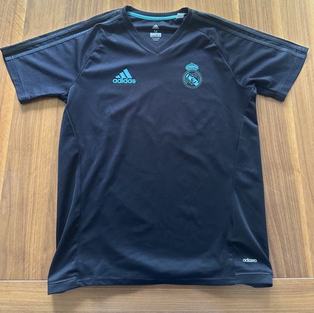Adidas Real Madrid CLIMACOOL Shirt Gr M Schwarz Türkis Top Z