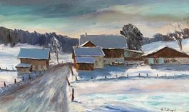 Roland Colliard La Chaux-du Milieu im Schnee,