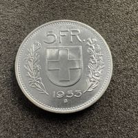 5 Franken Silber 1953 -unc