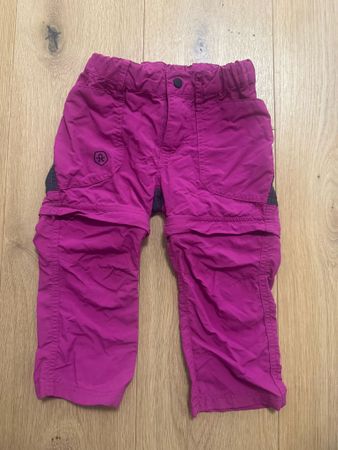 Pinke Zip-Off Colorkids Wanderhose für Kinder, Grösse 92