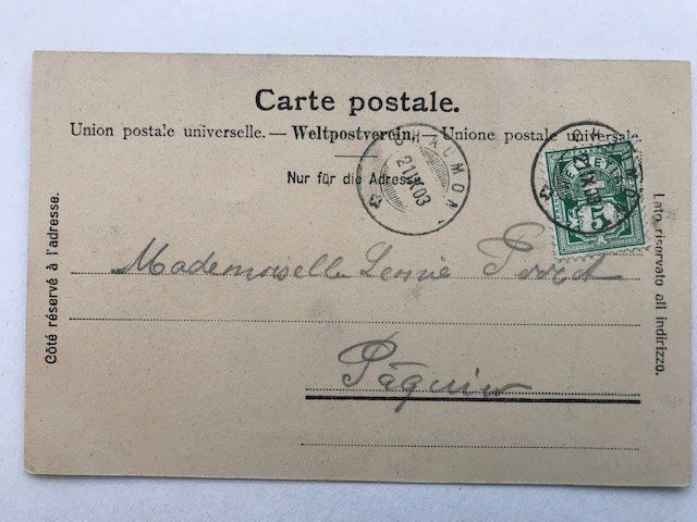 Cartoline postali: Chaumont, von 1903 – Usato da Niederscherli venduto da Lucia16 2