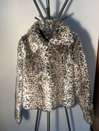 Kunstfell Jacke Amisu Leo Muster Grösse 36