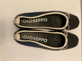 Leder Ballerinas Gr. 41 Schwarz/Beige