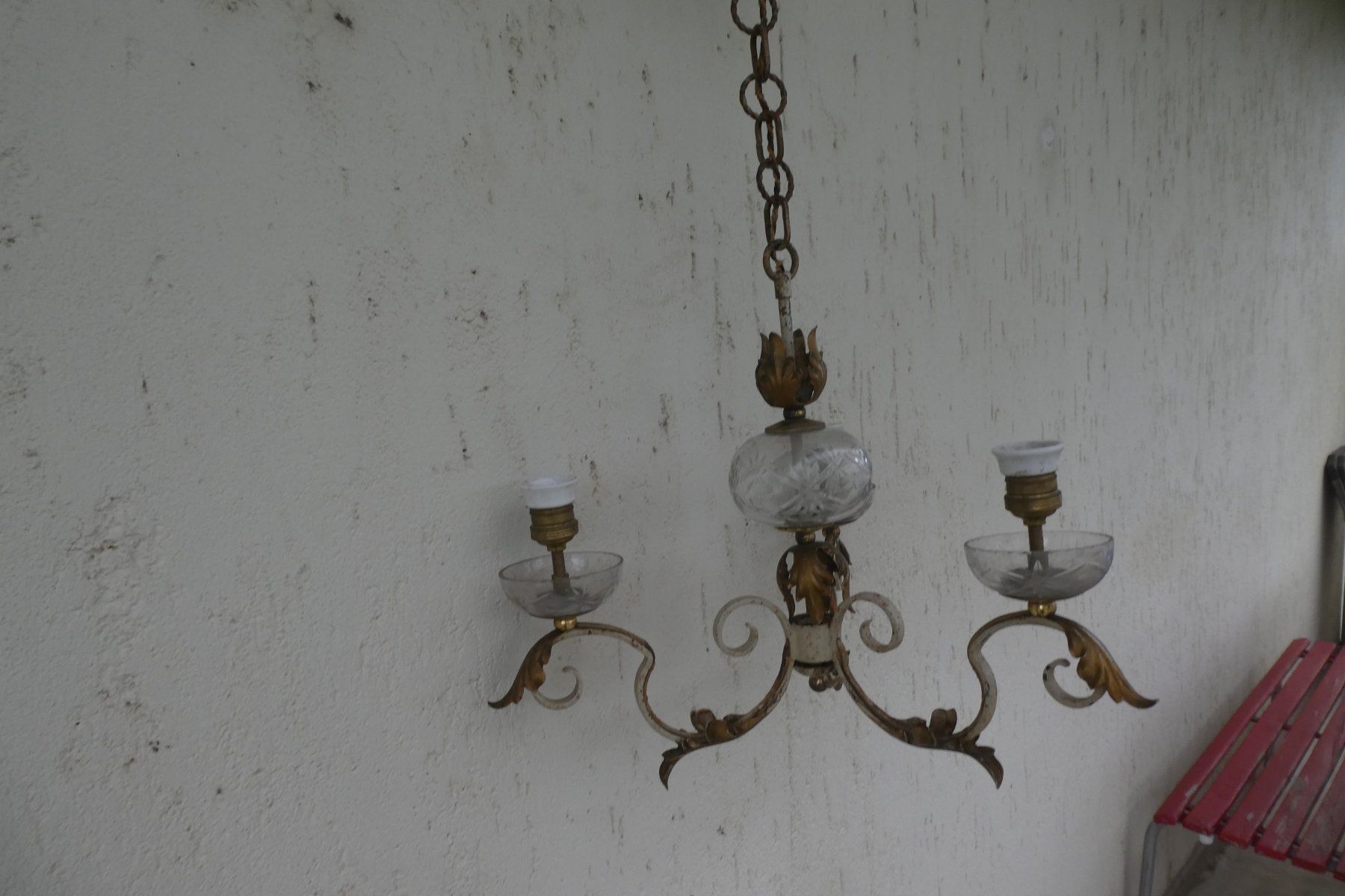 Lampadari & plafoniere: lustre en fer forger ancien – Usato da Fontaines NE venduto da monloisir 6