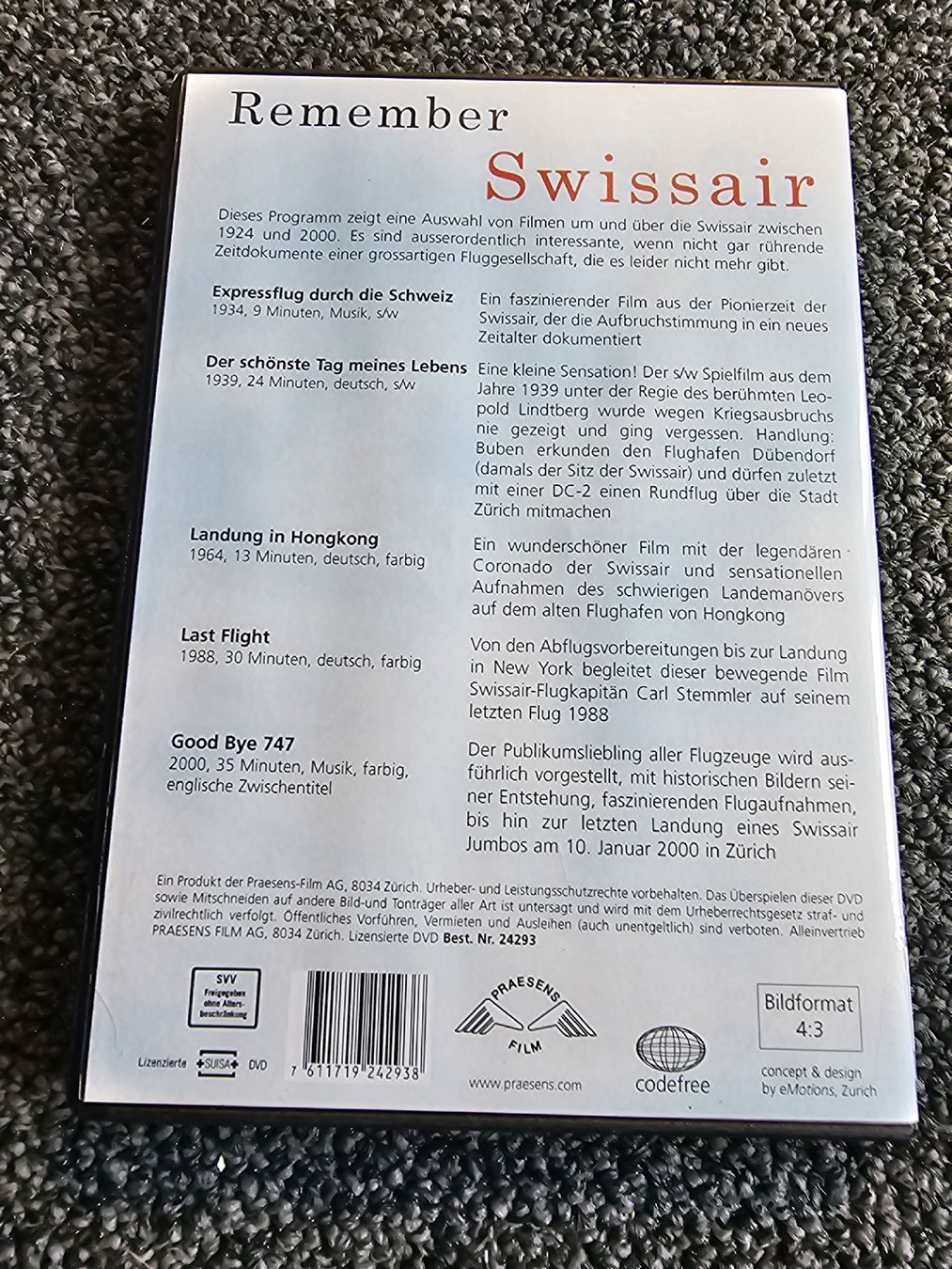 Tutti i DVDs: Remember Swissair (20964) – Usato da Ruswil venduto da jan_bxl5 1