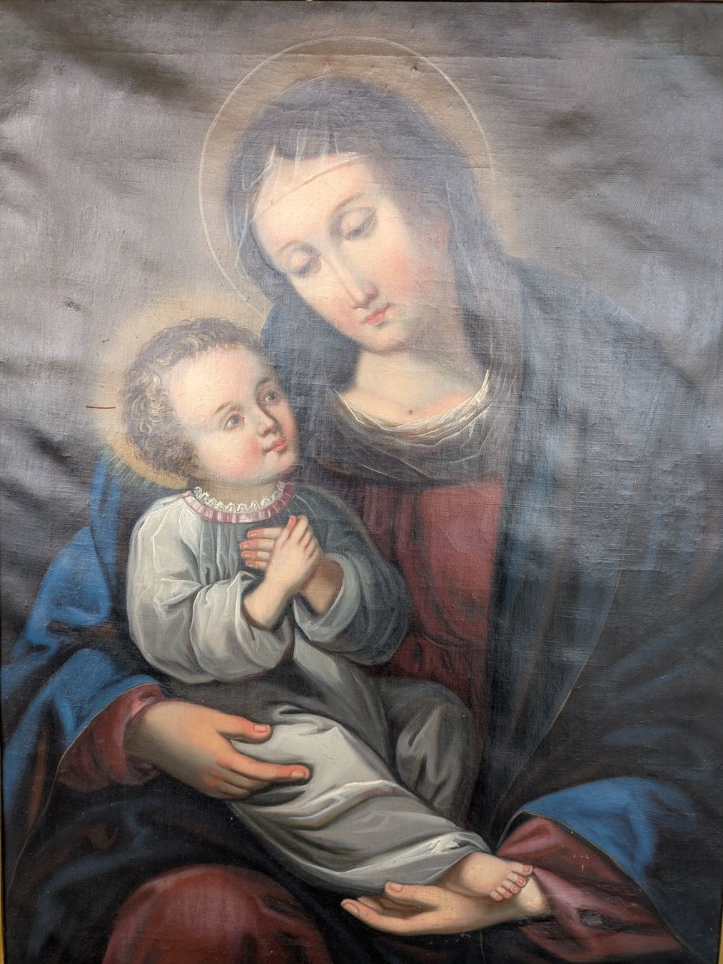 Dipinti: Antikes Gemälde Madonna mit Kind – Usato da Emmen venduto da Brockofsky 1