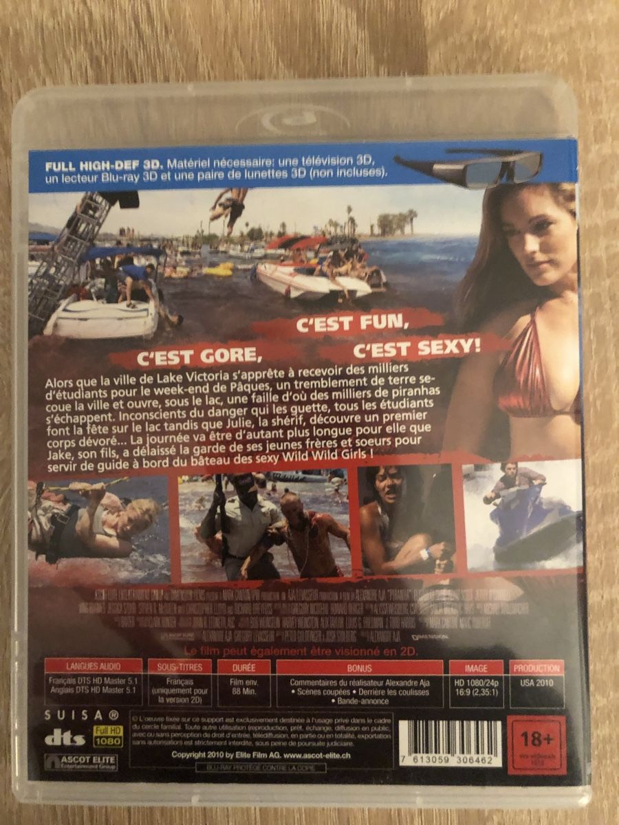 Tous les DVDs: Destination final 4 3D et Piranha 3D Blu-ray – D'occasion à Petit Lancy par manho79 2
