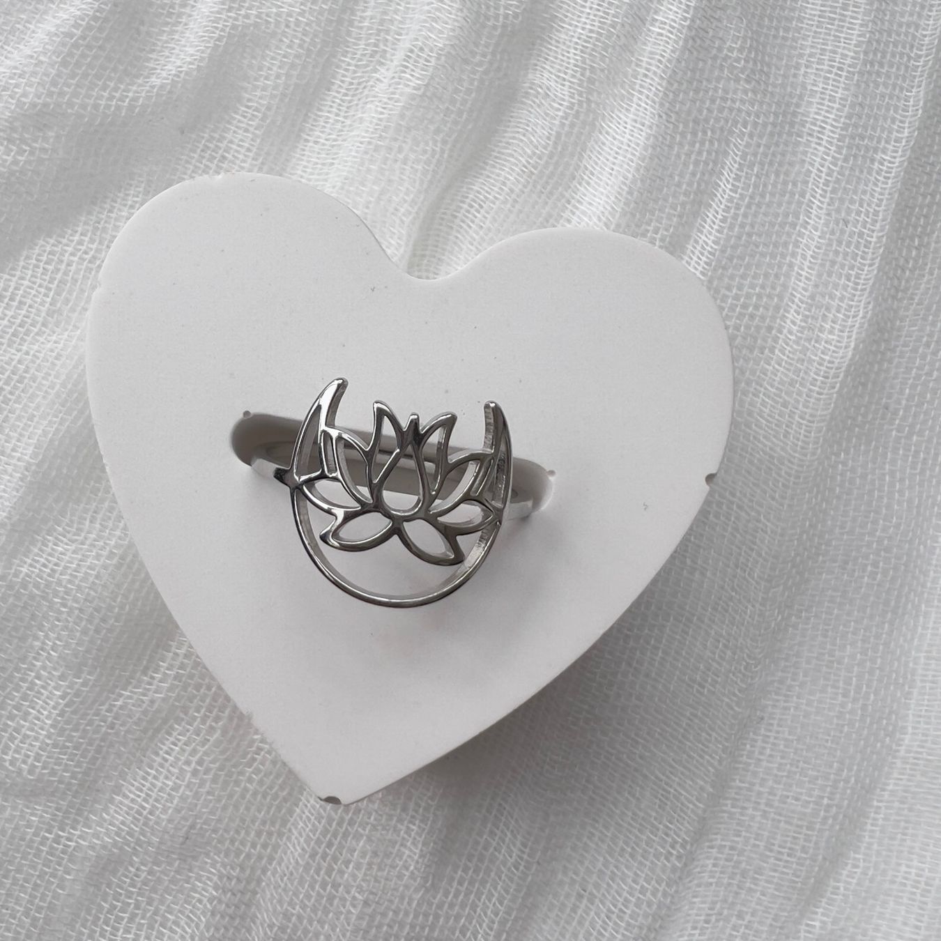 Anelli: Bague Lotus - Lotus Edelstahlring – Nuovo (secondo la descrizione) da Pully venduto da sunaddict 2