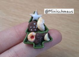 Tannenbaum Teller mit Keksen, Handgemacht. Auch für Maileg