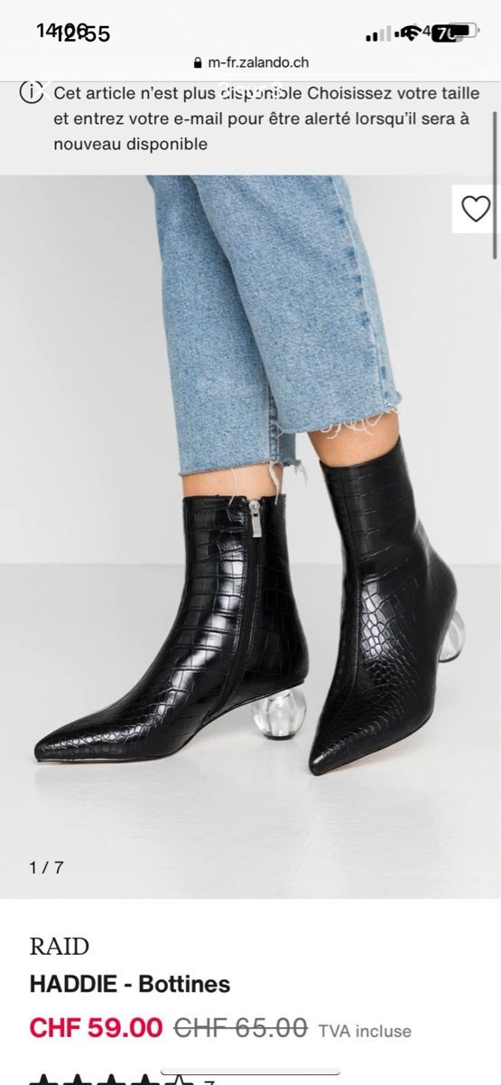 Scarpe da donna: Bottines taille 38 avec talon en plexiglas – Usato da Martigny venduto da lovejess 2