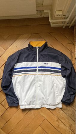 Fila Jacke Übergangsjacke Gr. L weiss blau gelb