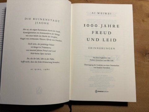 Libri: Ai Weiwei 1000 Jahre Freud und Leid – Usato da Langenthal venduto da Riccardamax 2