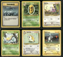 Vintage 1999 Pokémon Karten Base Set EN Lot of 6