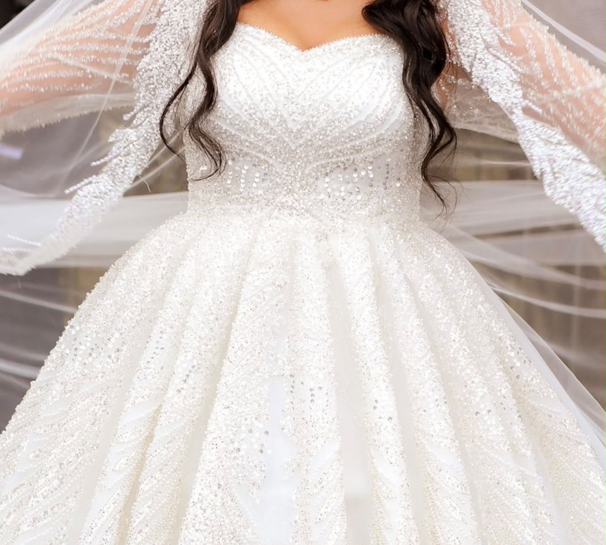 Kleider: Brautkleid Weiss Grösse 36/38 mit Schleier  – Gebraucht aus Kreuzlingen von tul_87yf 1