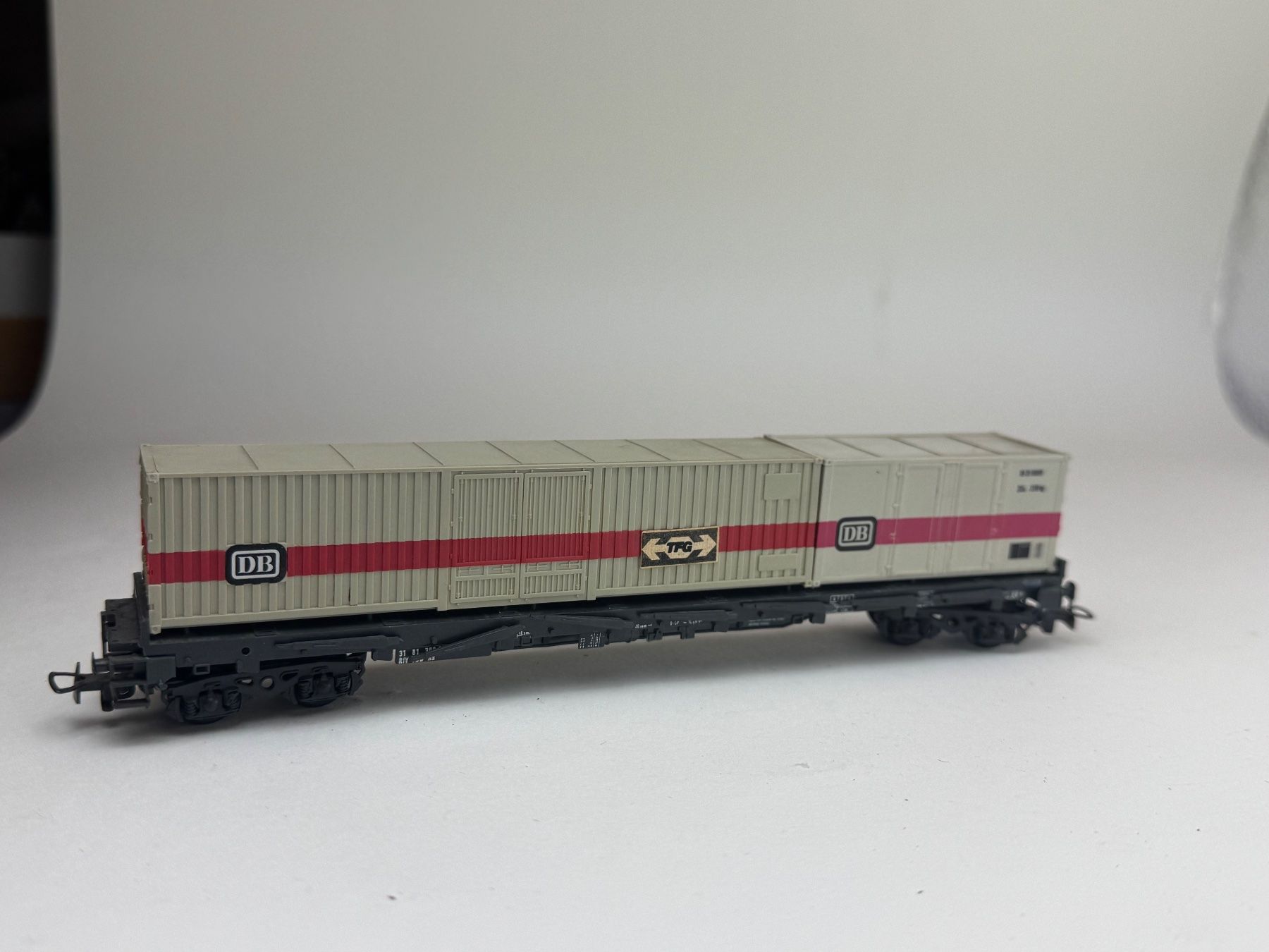 Liliput Modellini di ferrovie: HR-  Liliput Containertragwagen DB – Usato da Elm venduto da Wikmtz 1