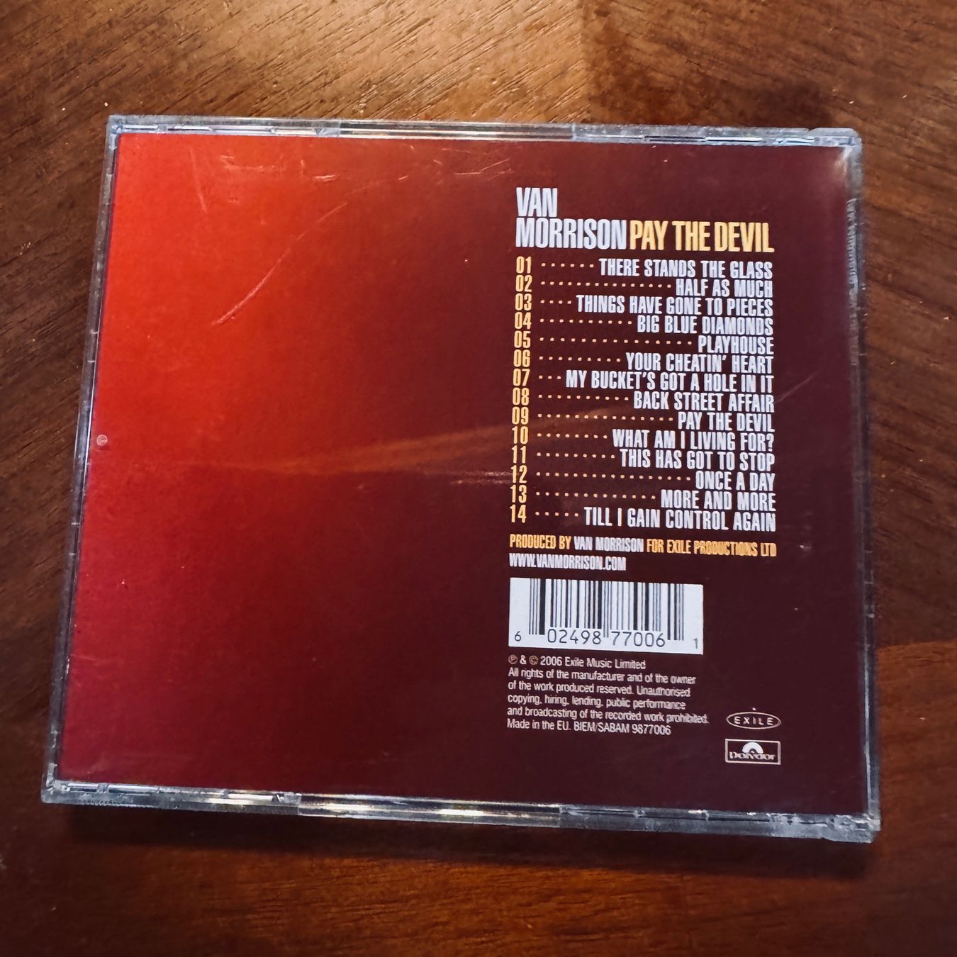 CD: Van Morrison - Pay The Devil CD - Top Zustand! 🎶 – Usato da Merligen venduto da barratt 1