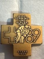 Eidg. Schwingfest Stans 1989 - Seltene Sammler-Anstecknadel