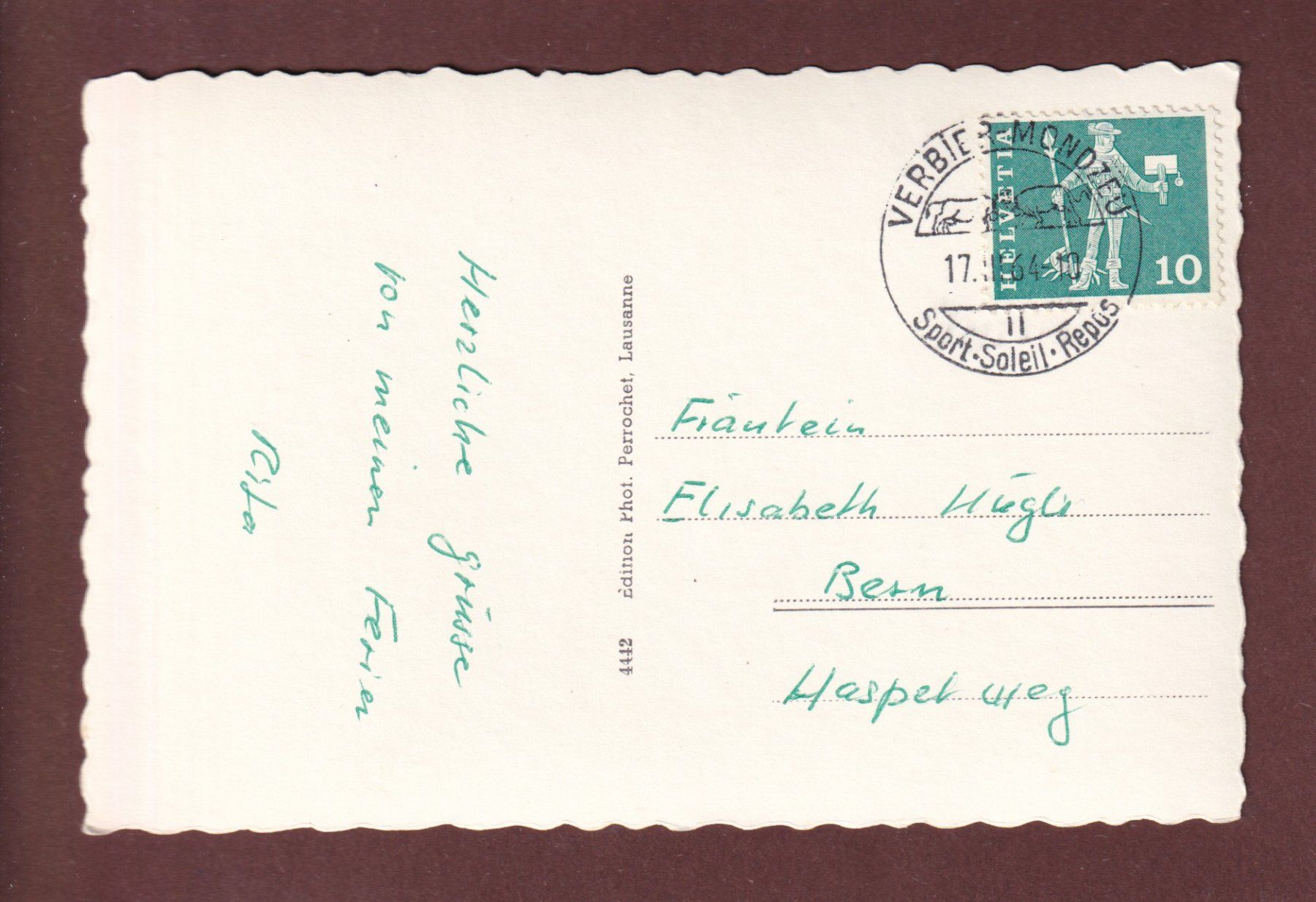 Ansichtskarten: VERBIER - 4 images - 1964 – Gebraucht aus Pully von nicecards-shop 1
