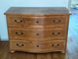 Kommode mit 3 Schubladen helles Holz antiker Stil