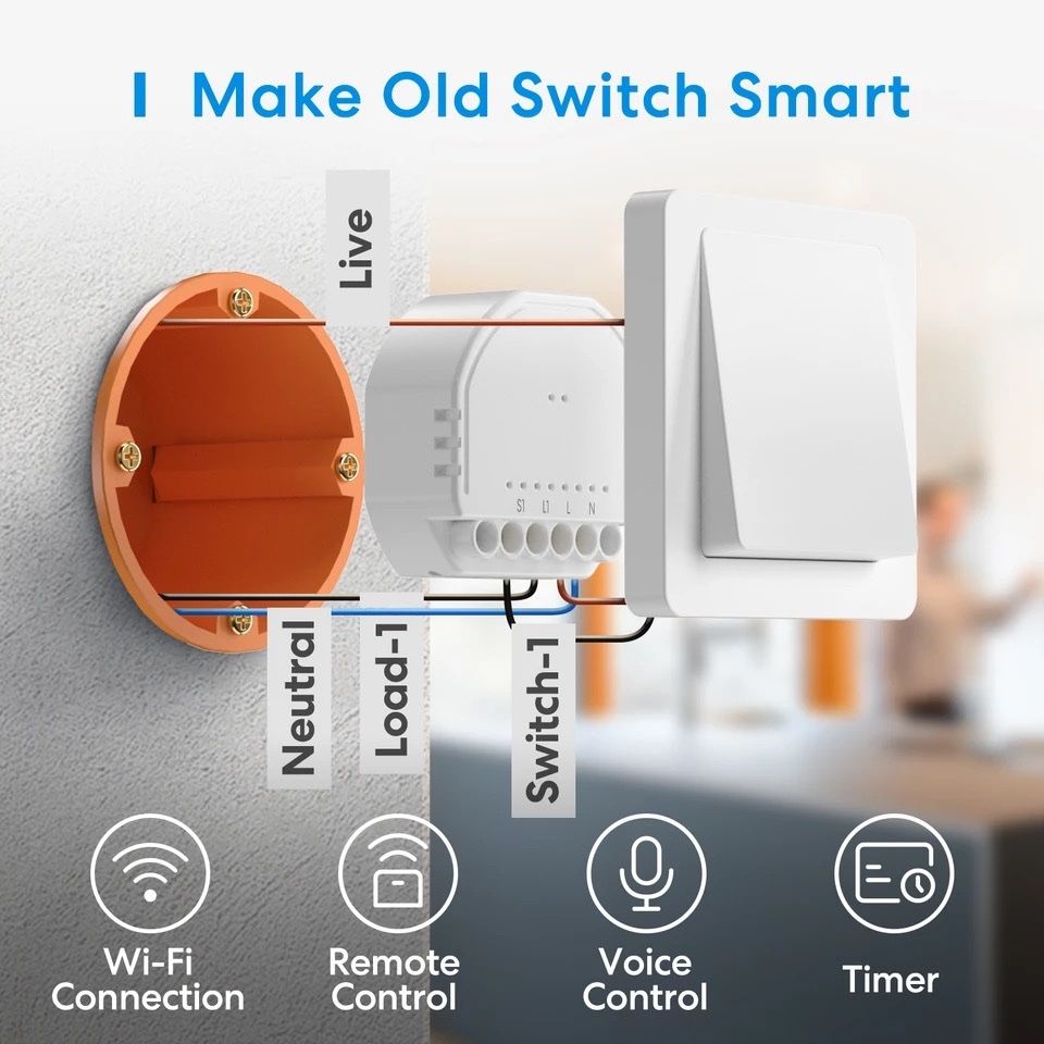 Spine: Meross HomeKit WiFi Smart Switch Modul – Usato da Gisikon venduto da Fidii 1