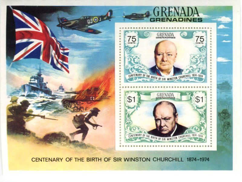 Tutti i francobolli: Block "Winston Churchill". Grenada – Nuovo e nell'imballaggio originale da Basel venduto da Butsch5