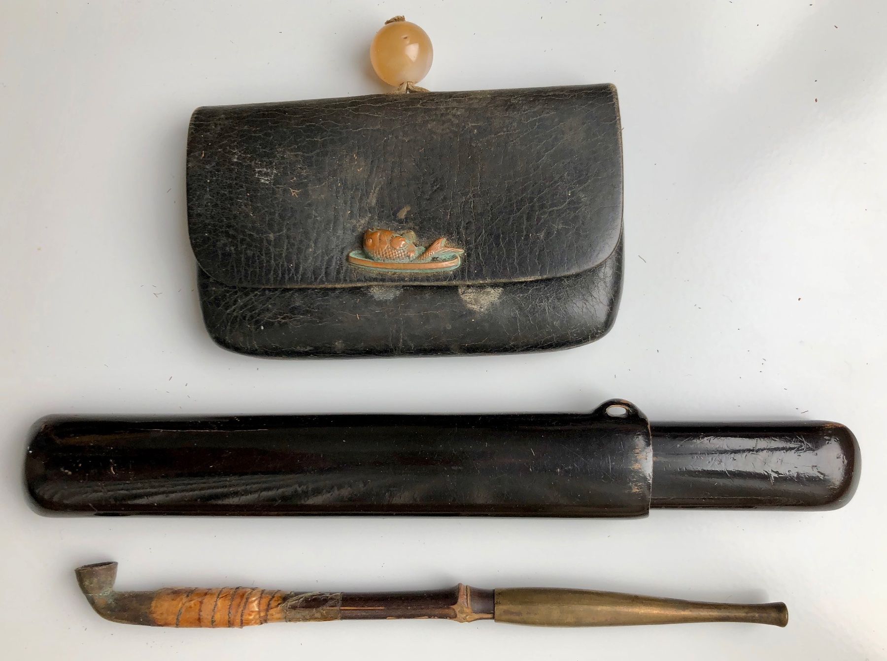 Pipe & Accessori: Japan Kiseru Pfeife, Hülle, Tabakbeutel – Usato da Basel venduto da chinarh891