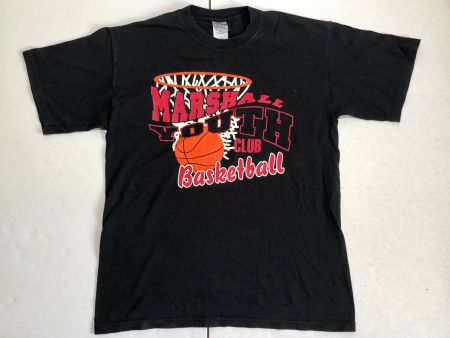Vintage Y2K T-Shirt BasketBall USA Polizei Marshall Gr.L