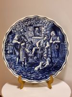 Boch Frères Delft Wandteller Belgien Vintage 30 cm