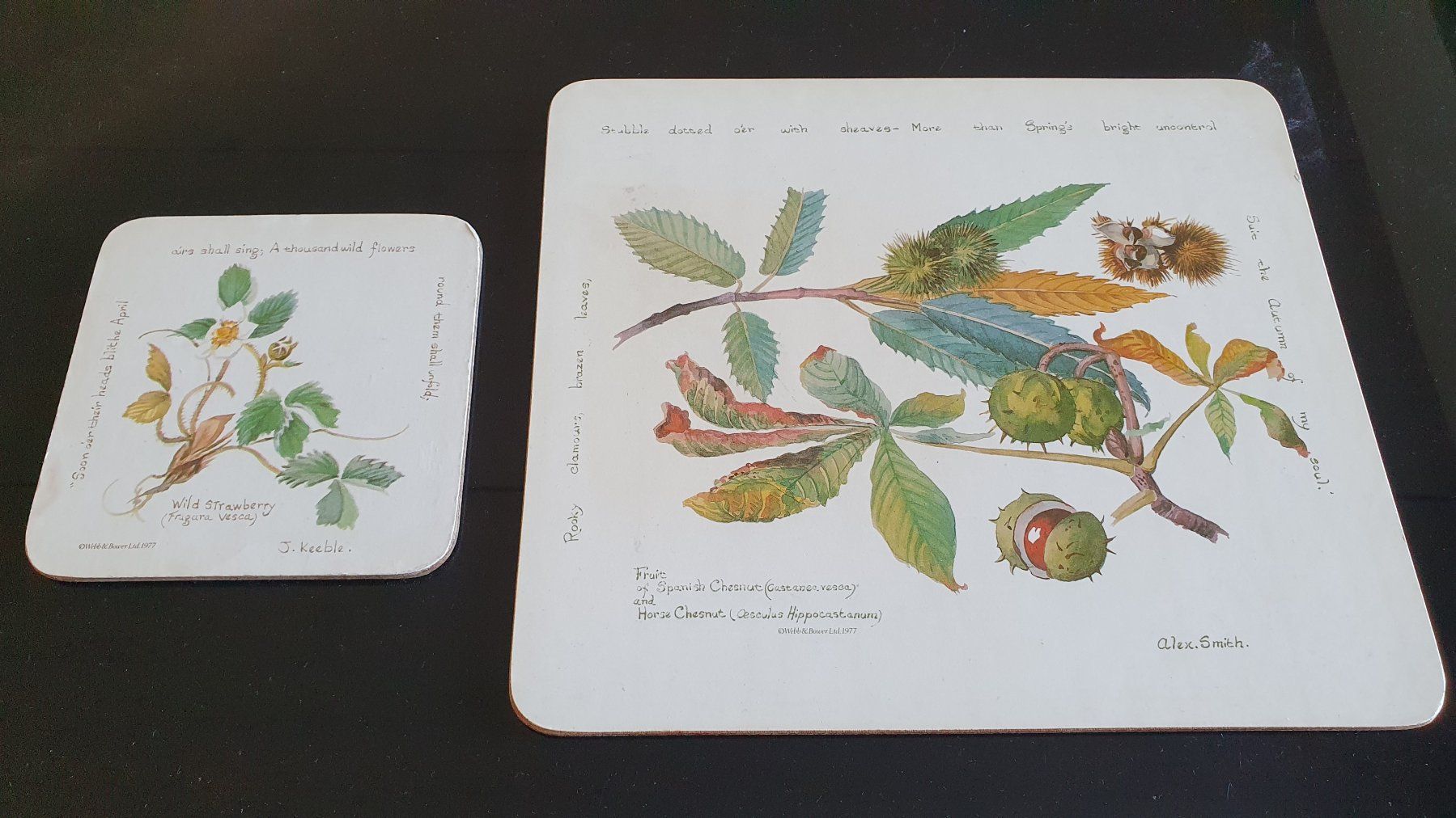 Untersetzer: 2 Vintage Kork Untersetzer – Gebraucht aus Giswil von online-Brockenhaus
