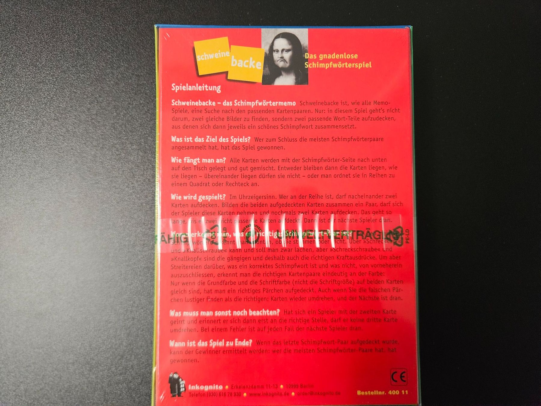 Giochi: Neu - Inkognito - Spiel - Schweinebacke – Nuovo e nell'imballaggio originale da Dagmersellen venduto da Jarsetz_Restposten 1