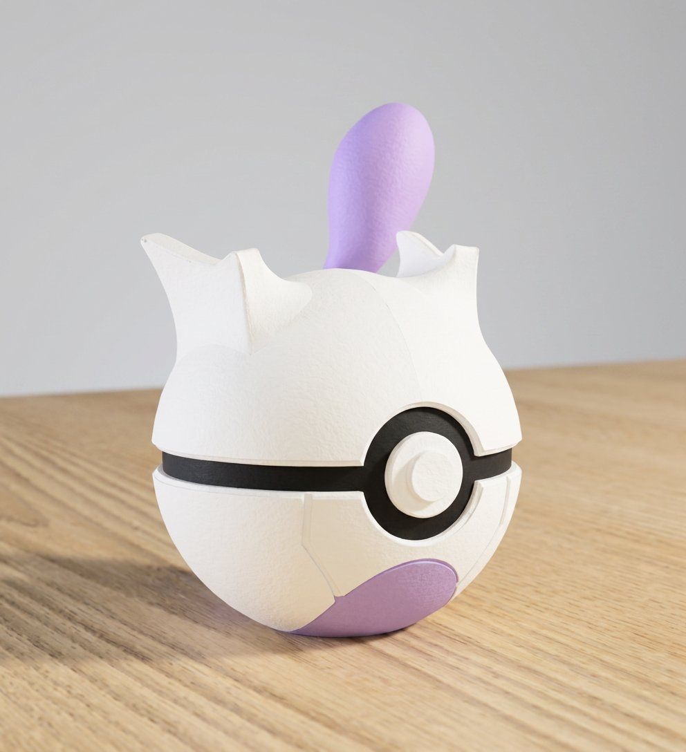 Statuette: Pokeball Mewtwo - 3D Printed – Nuovo (secondo la descrizione) da Ligornetto venduto da Nero_Forma_3D