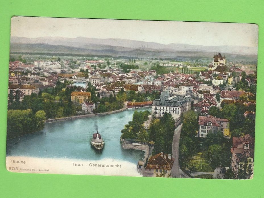 Ansichtskarten: Thun - Generalansicht – Gebraucht aus Zürich von t24_de