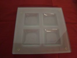 Glas-Servierplatte mit Deckel oder für Dekoration
