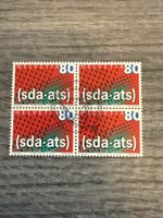 Schweiz Briefmarken SDA ATS 80 Rappen Viererblock Top!