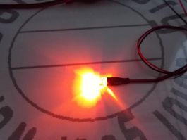 Flachkopf-LED 3mm verkabelt 12V, orange