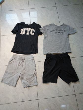 Kinder Kleider Set 4tlg. T-Shirts und Shorts Grösse 9-10Y