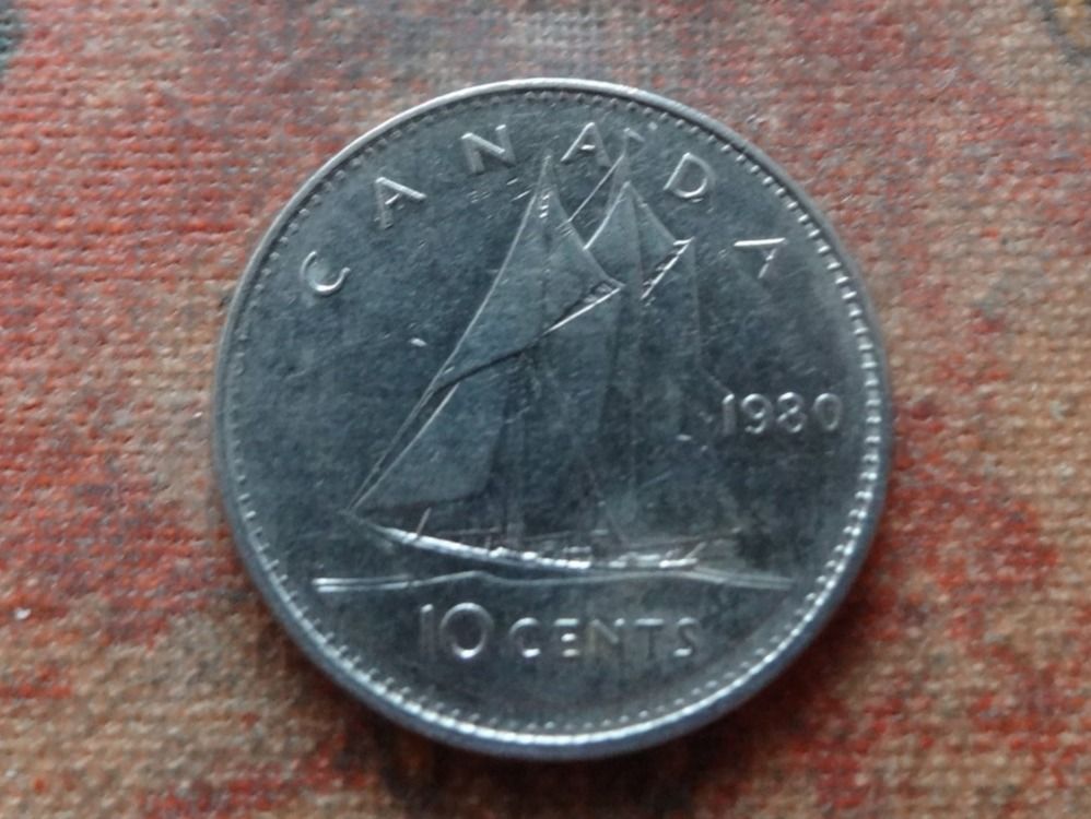 Tutti le monete: CANADA  10  Cents  1980 – Usato da Romanel-sur-Lausanne venduto da Swift13